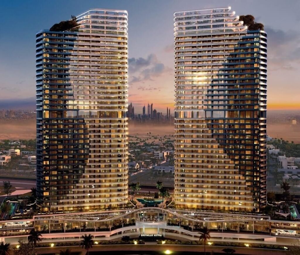 Dubai Marina skyline with luxury residential towers and waterfront properties